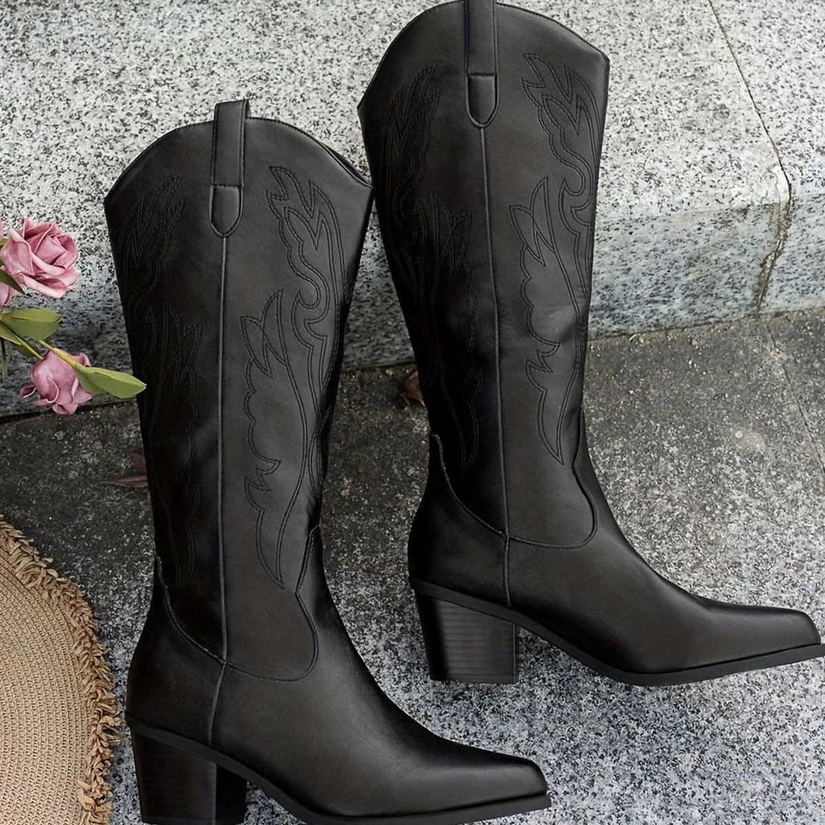 Women's Leather Western Cowboy Boots