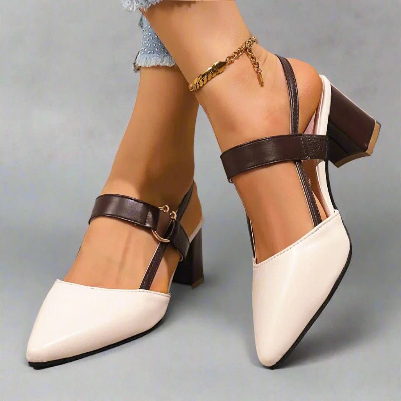 Women's Pointed Slingback Block Heels