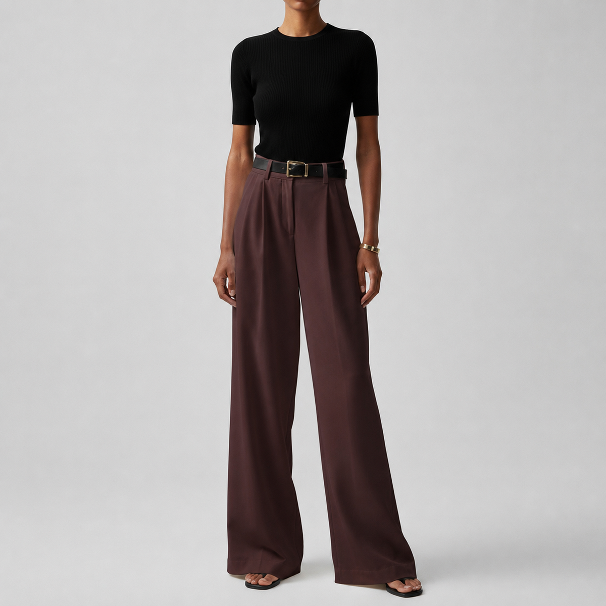 Women's High Waisted Wide Trousers