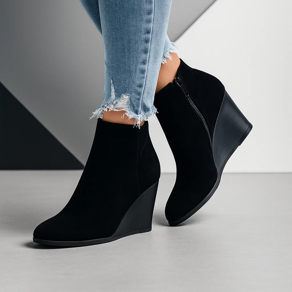 Women's Suede Wedge Ankle Boots