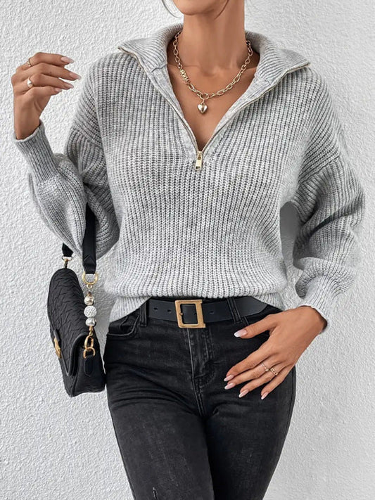 Women's Chunky Half Zip Sweater