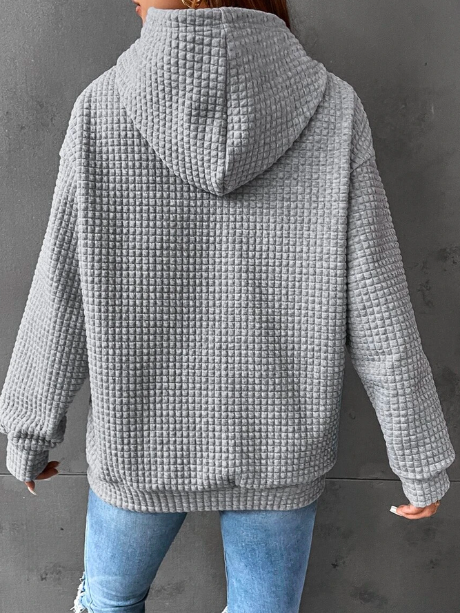 Women's Oversized Waffle Knit Hoodie