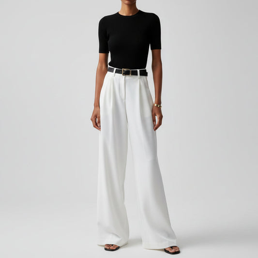 Women's High Waisted Wide Trousers