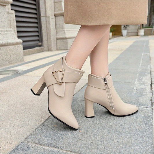 Women's Leather Ankle Pointed Boots