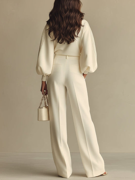 Women's Puff Sleeve Knit Set