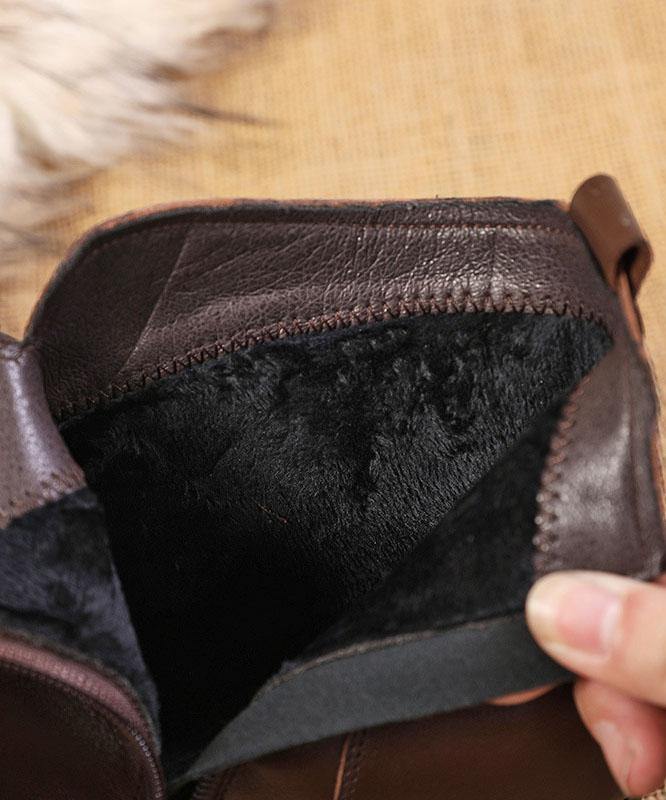 Women's Leather Heel Boots