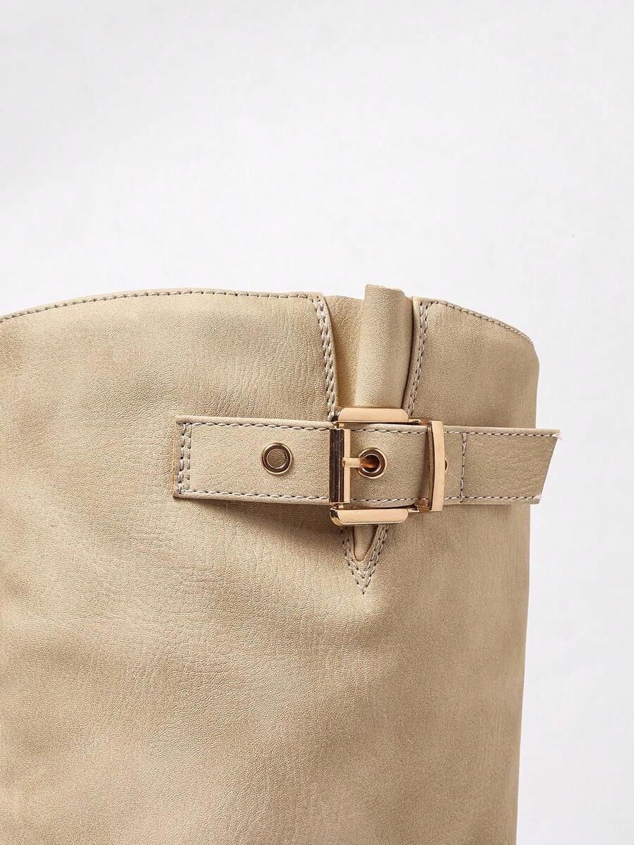 Women's Buckle Knee High Boots