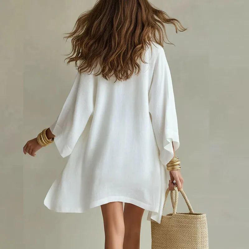 Women's Linen Kimono Shorts Set