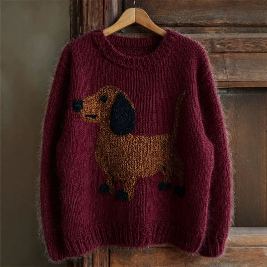Women's Dachshund Chunky Knit Sweater