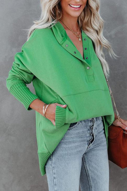 Women's Oversized Snap Front Hoodie