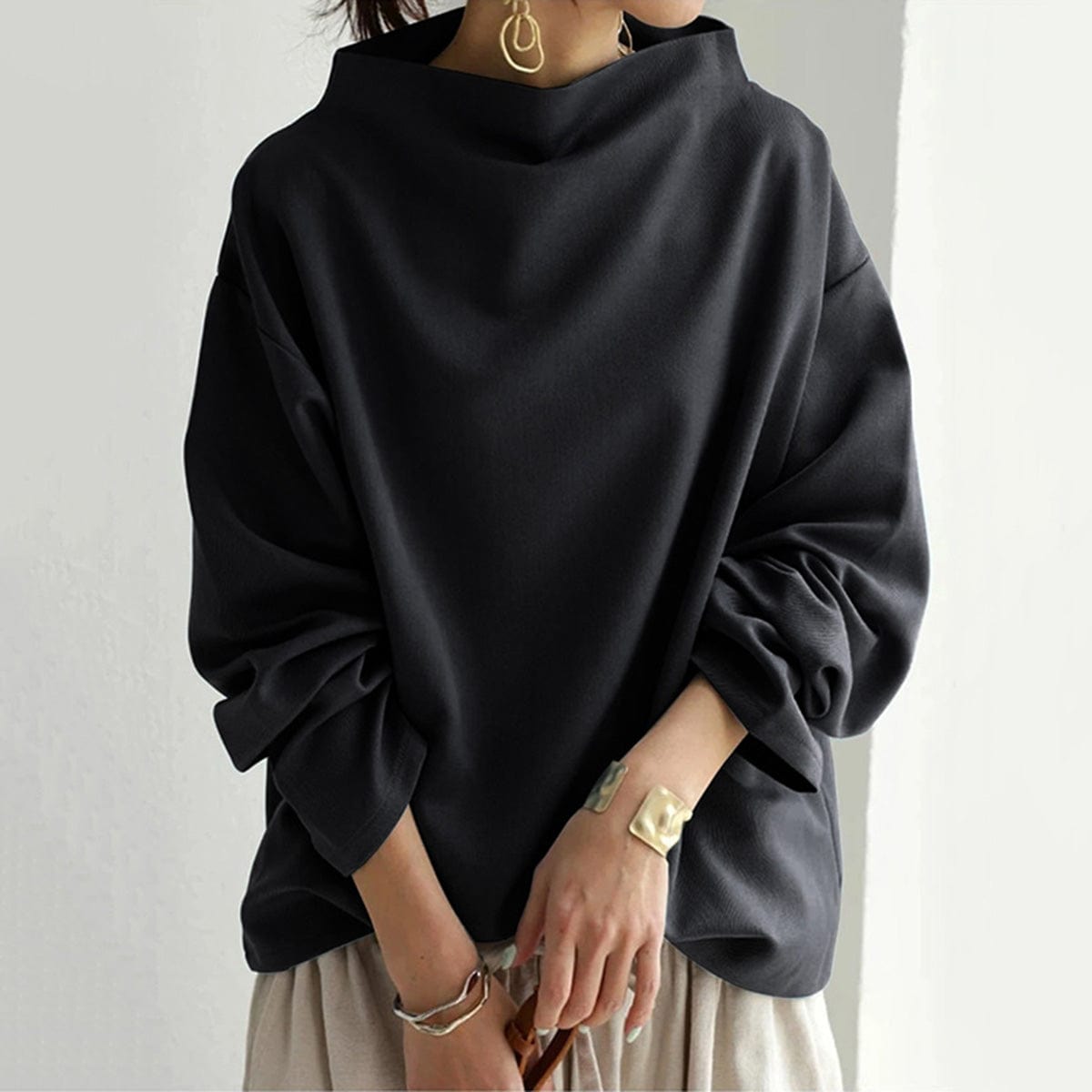 Women's Oversized High Neck Sweater