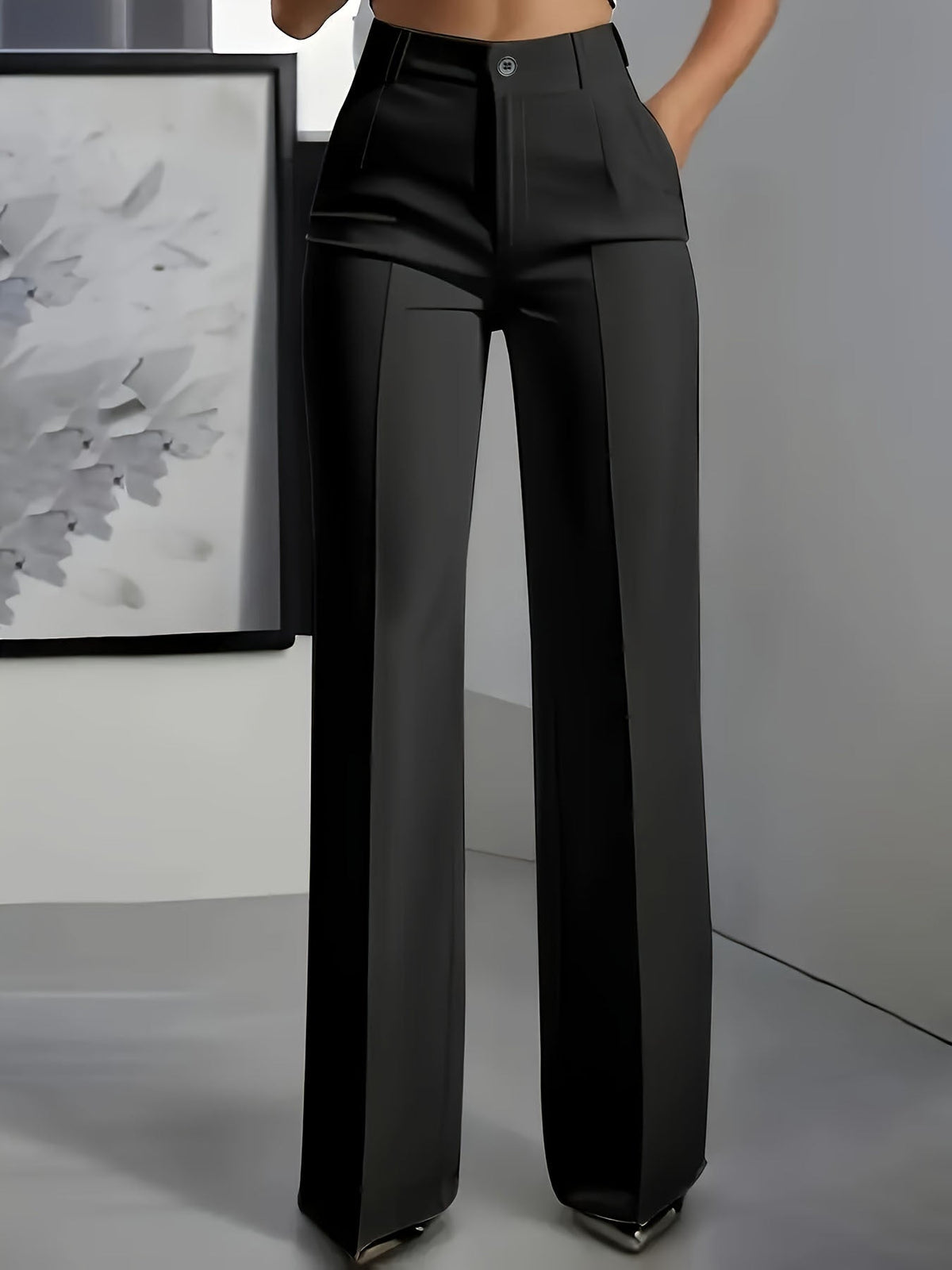 Women's High Waisted Tailored Trousers