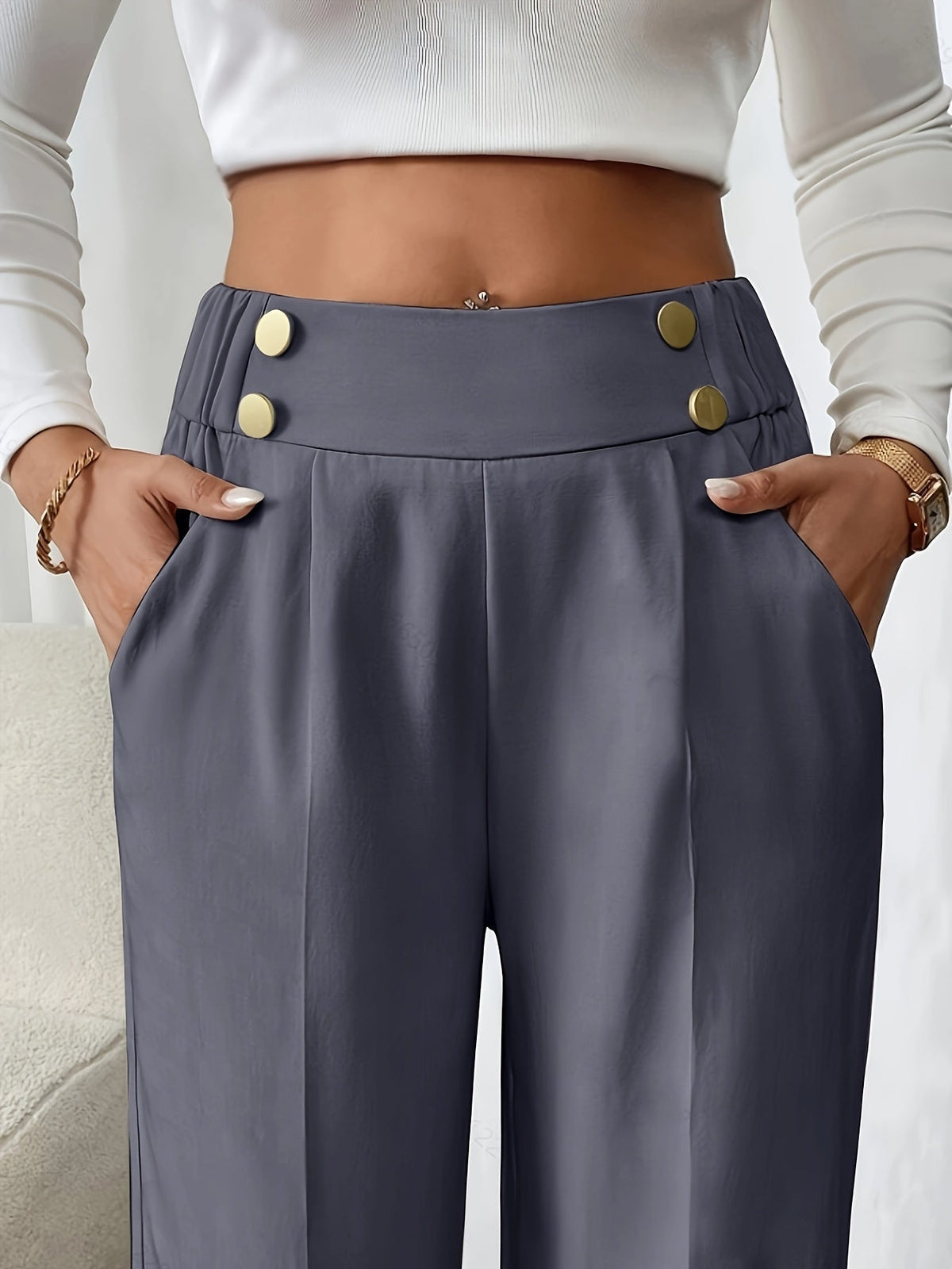 Women's High Waisted Trousers