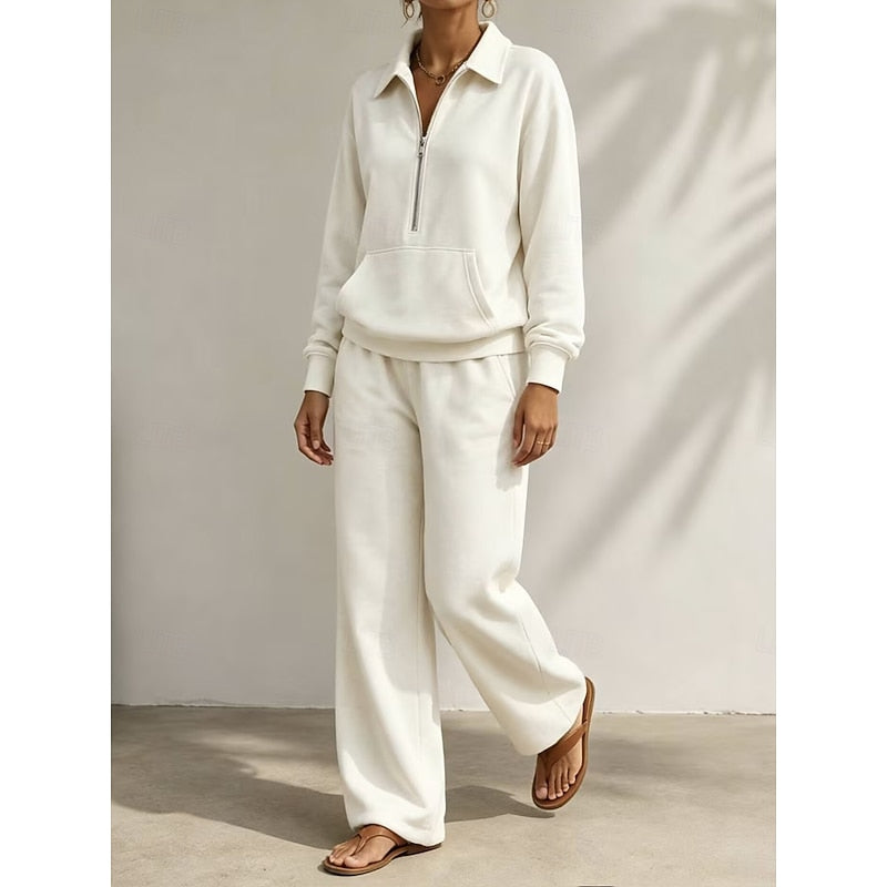 Women's Half Zip Trouser Set