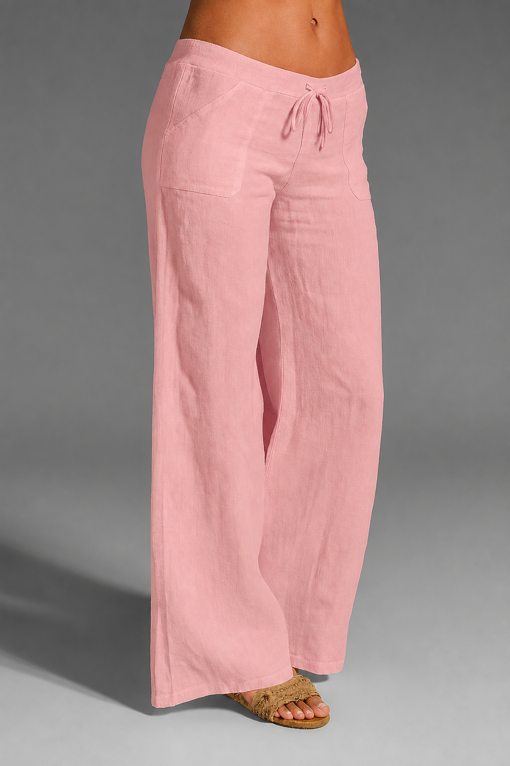 Women's Relaxed Linen Capri Trousers