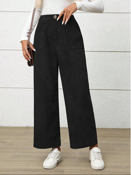Women's Corduroy Wide Leg Trousers
