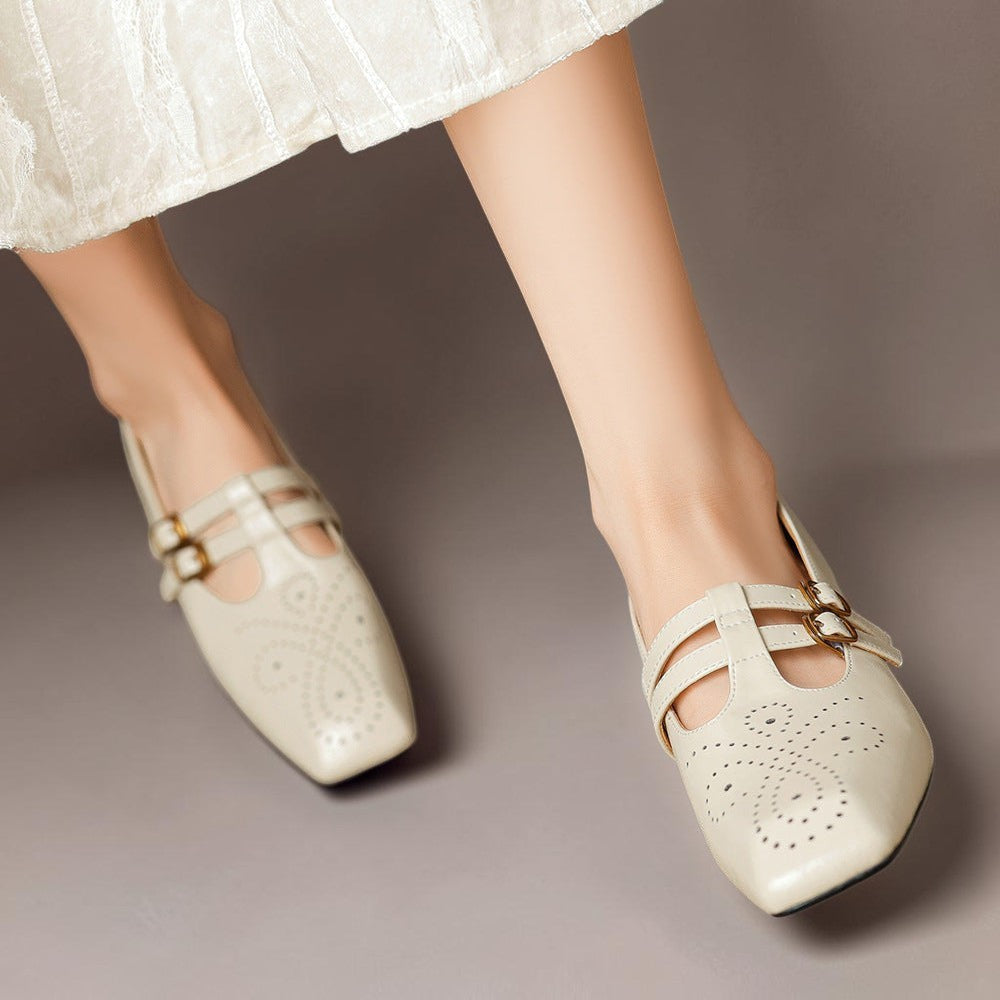 Women's Double Buckle Mary Janes