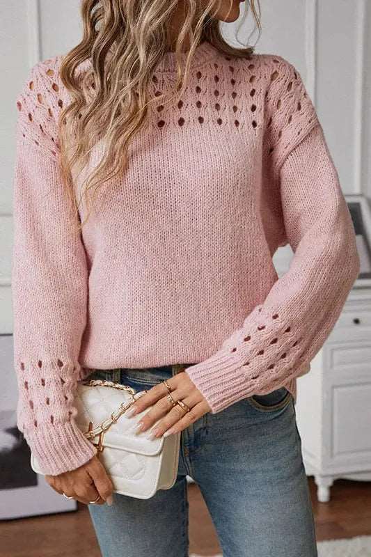 Women's Open Stitch Knit Sweater