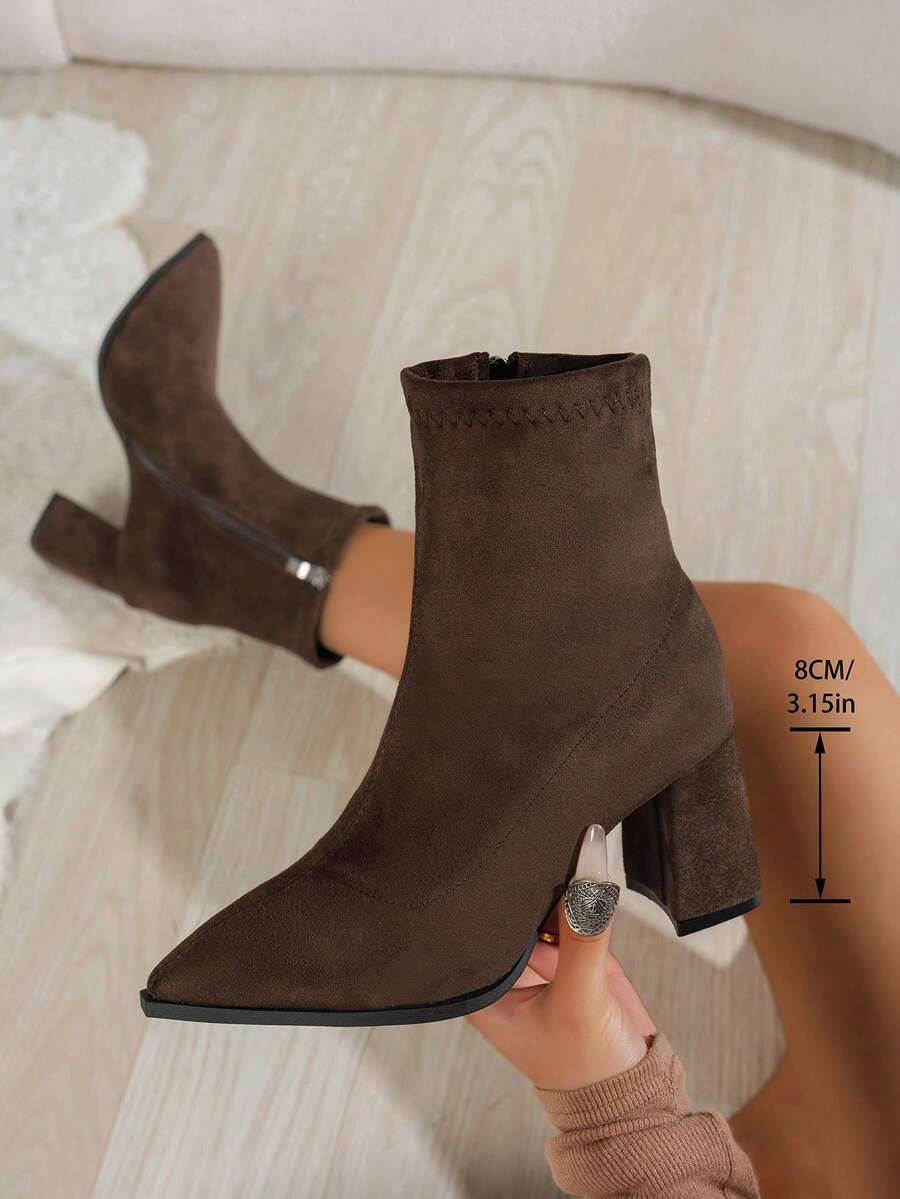 Women's Pointed Leather Ankle Boots