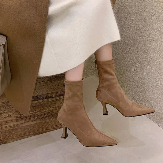 Women's Suede Stiletto Ankle Boots