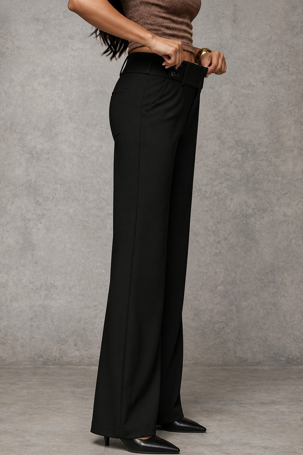 Women's Wide Leg Tailored Trousers