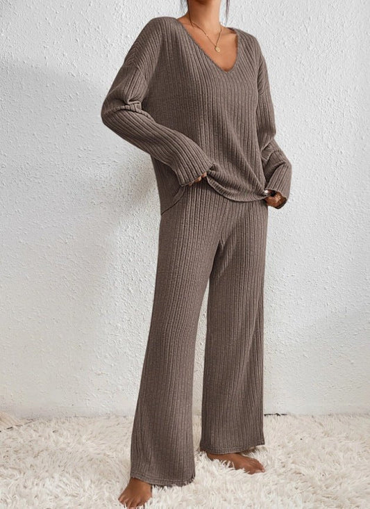 Women's Ribbed Knit Lounge Set