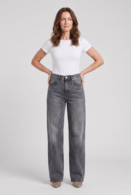 Women's Ripped Straight Leg Jeans