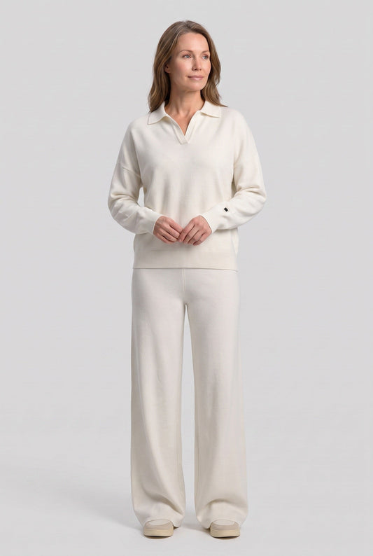 Women's Polo Knit Lounge Set