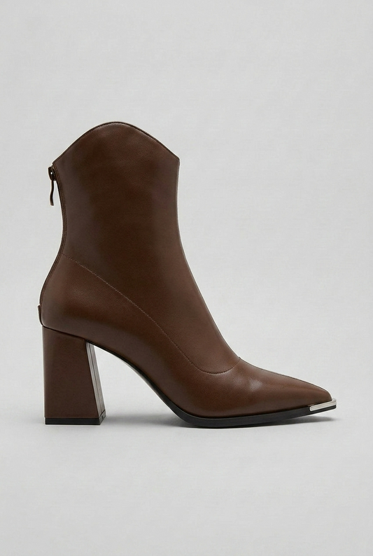 Women's Pointed Block Heel Boots