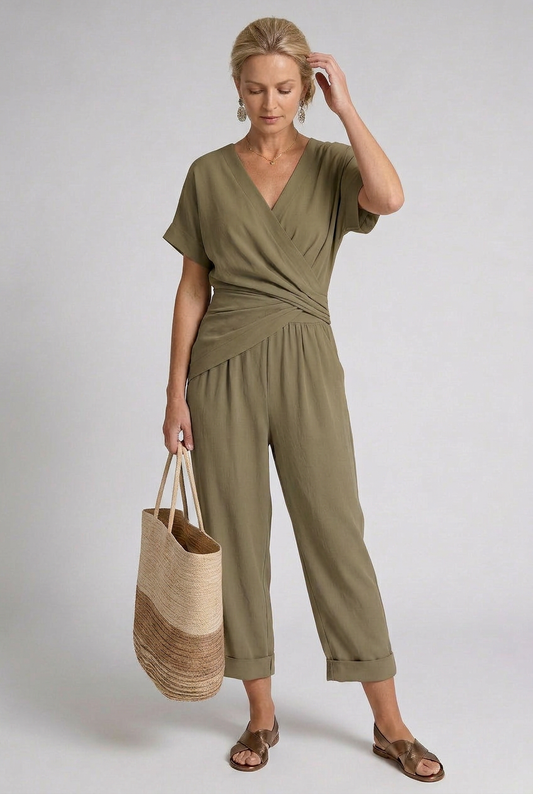 Women's Casual Wrap Summer Set