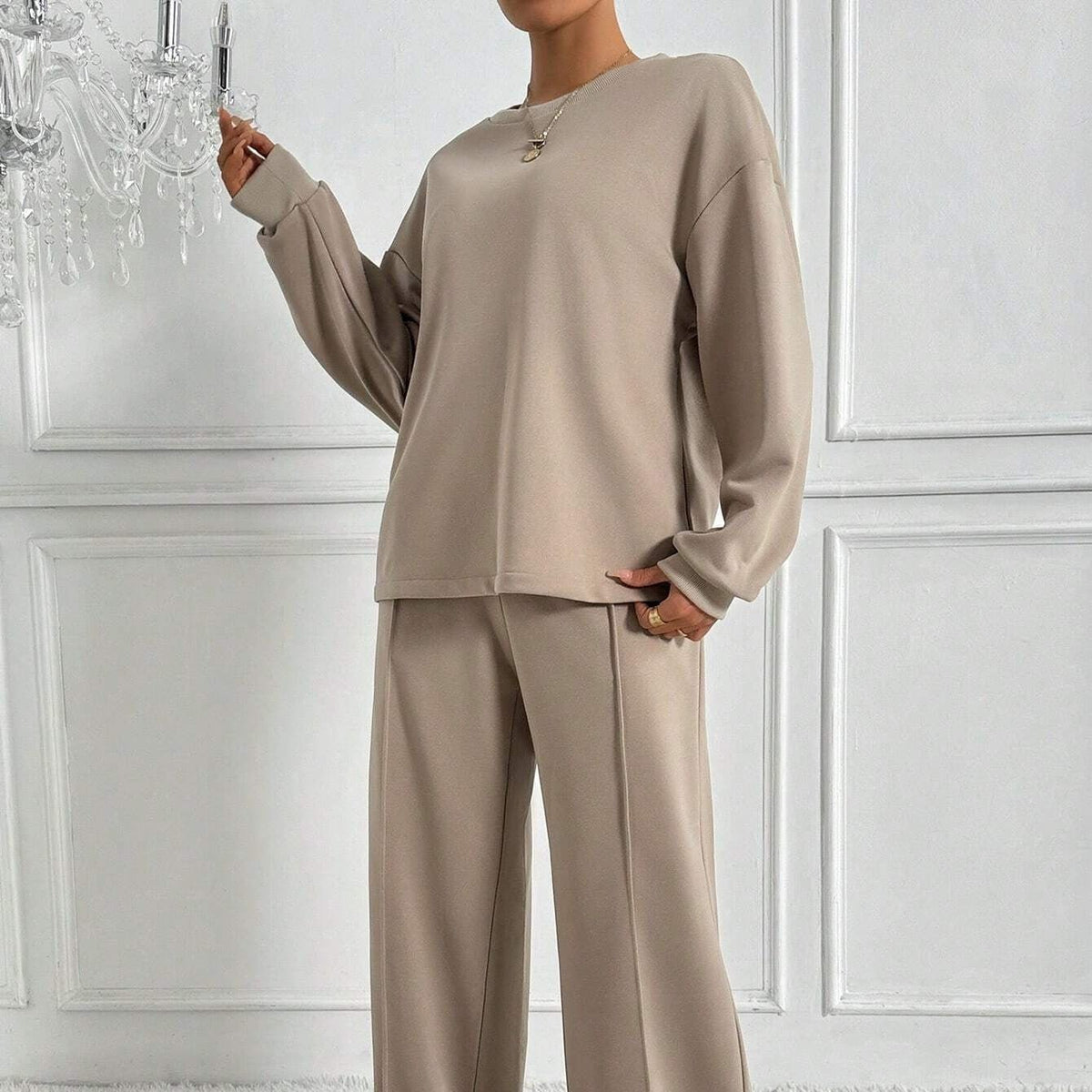 Women's Drop Shoulder Trouser Set