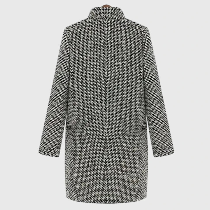 Women's Houndstooth Wool Coat