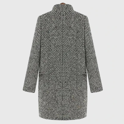 Women's Houndstooth Wool Coat