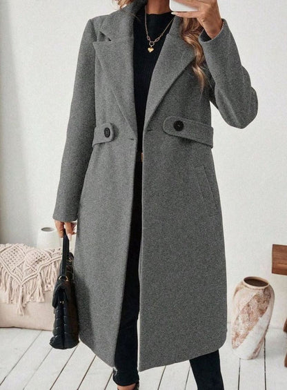Women's Belted Long Wool Coat