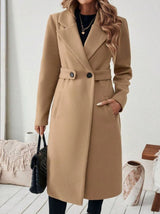 Women's Belted Long Wool Coat