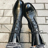 Women's Cap Toe Leather Boots
