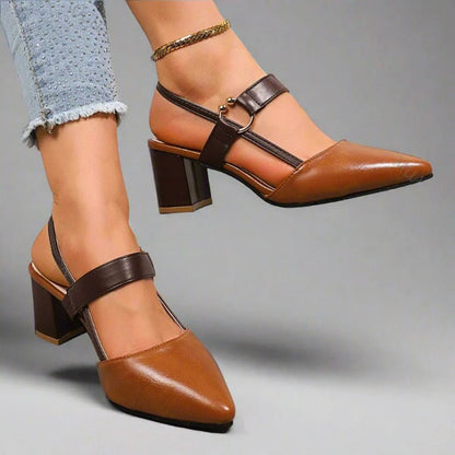 Women's Pointed Slingback Block Heels