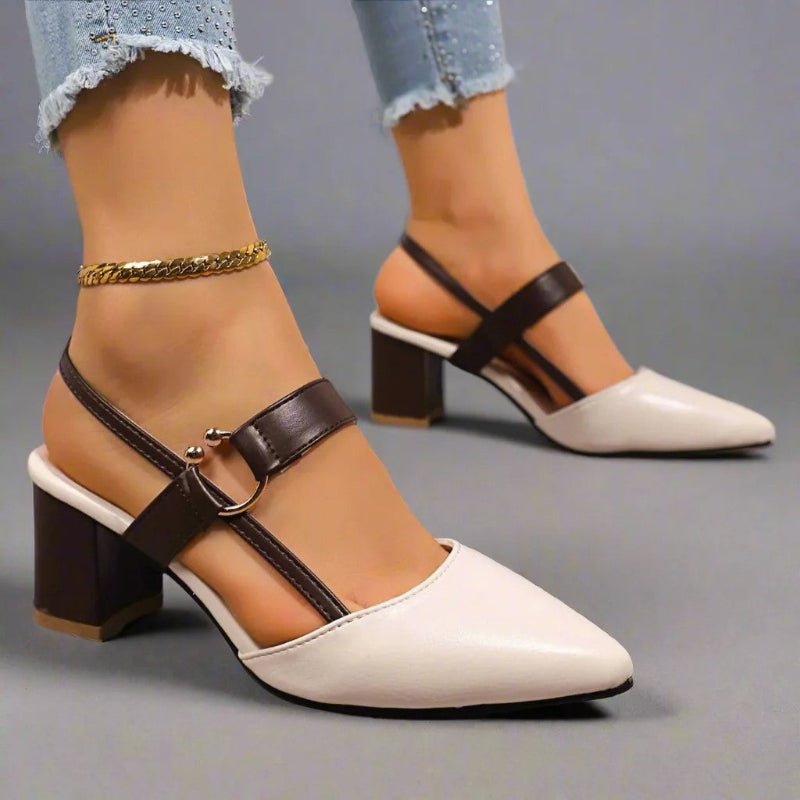 Women's Pointed Slingback Block Heels