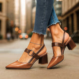 Women's Pointed Slingback Block Heels
