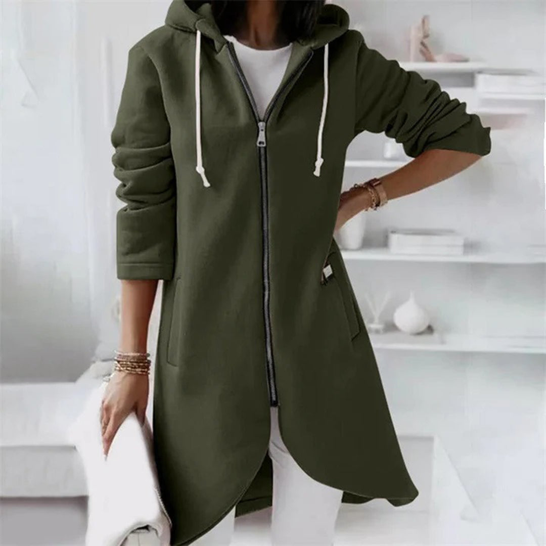 Women's Long Zip Up Hoodie