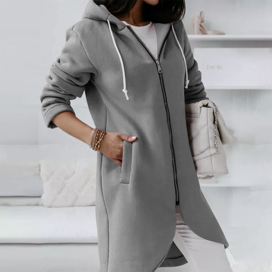 Women's Long Zip Up Hoodie