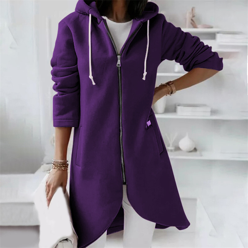 Women's Long Zip Up Hoodie