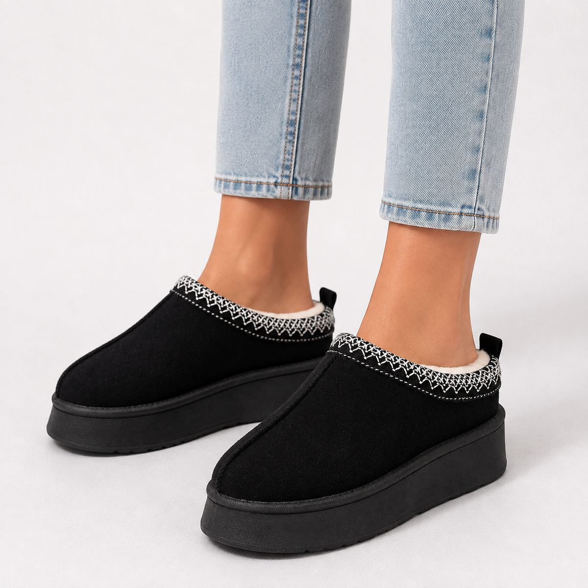 Women's Fur Lined Winter Slippers