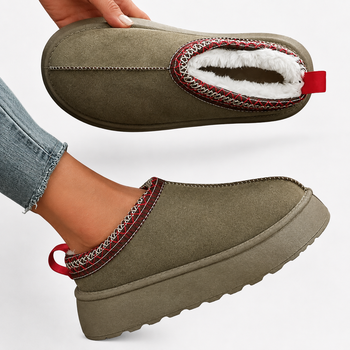 Women's Fur Lined Winter Slippers