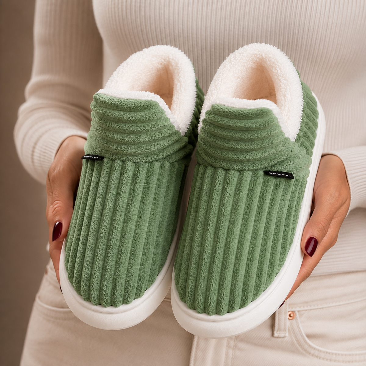 Women's Fleece Lined Winter Slippers