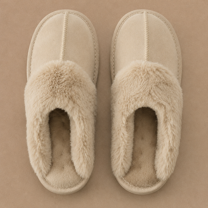 Women's Suede Fur Lined Mules