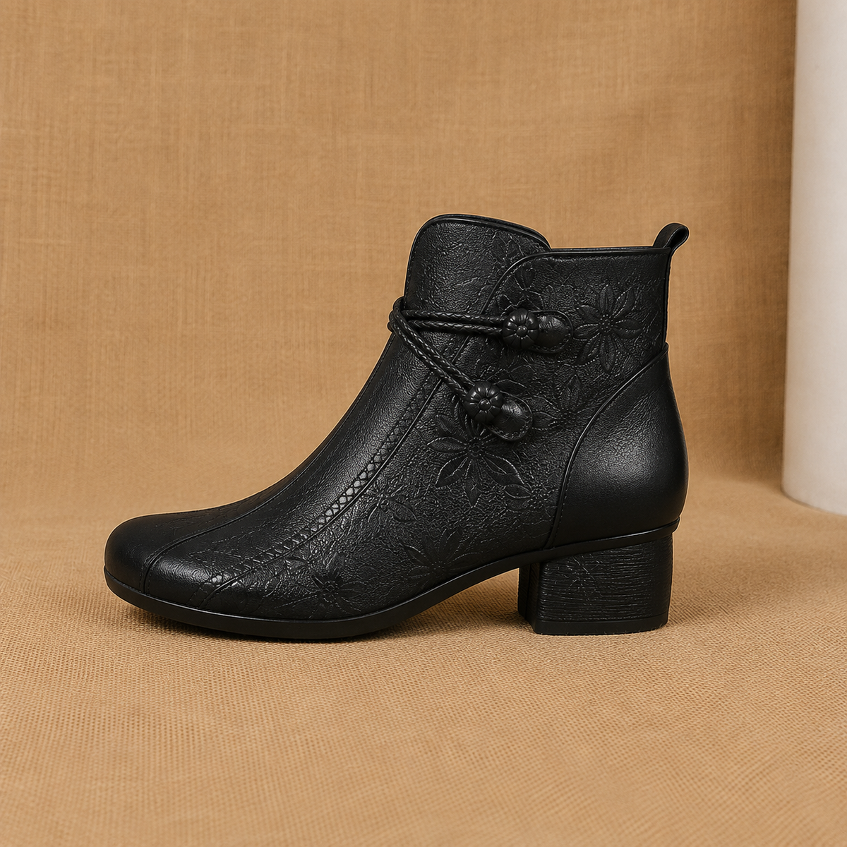 Women's Leather Heel Boots
