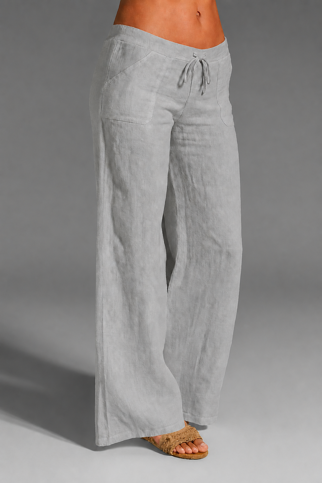 Women's Relaxed Linen Capri Trousers