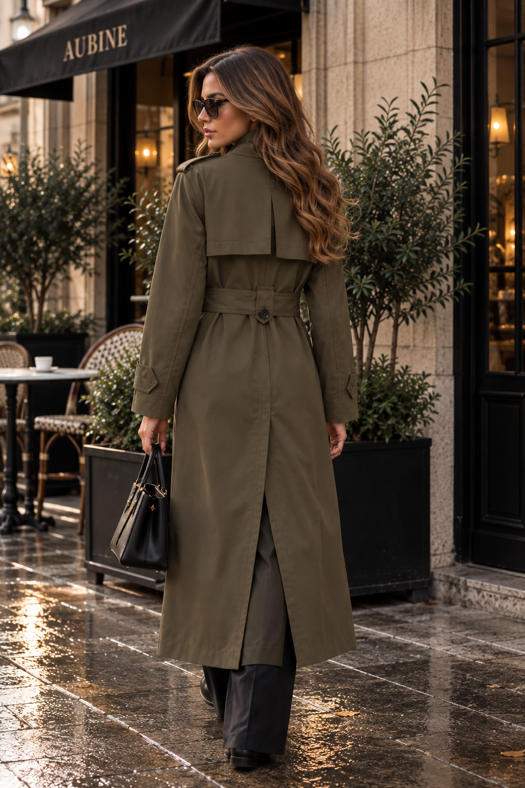 Women's Belted Double Breasted Trench