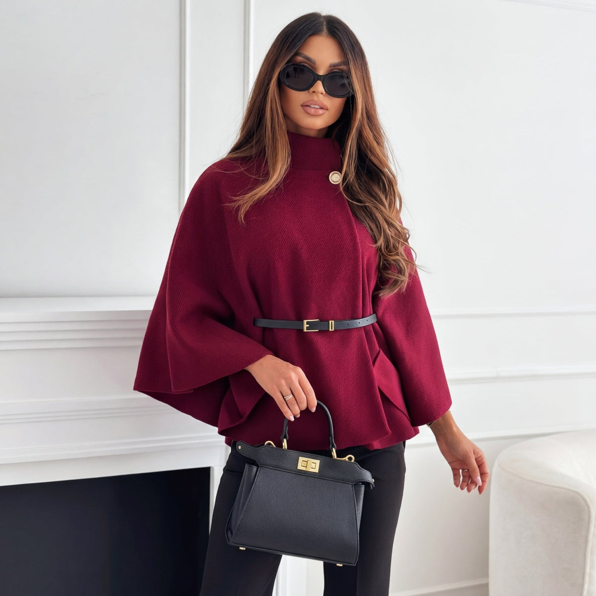 Women's Cape Sleeve Knit Sweater
